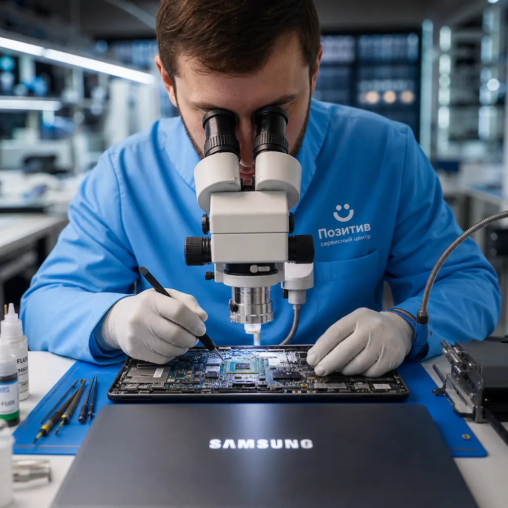 Замена видеокарты ноутбука Samsung в Менделеевске