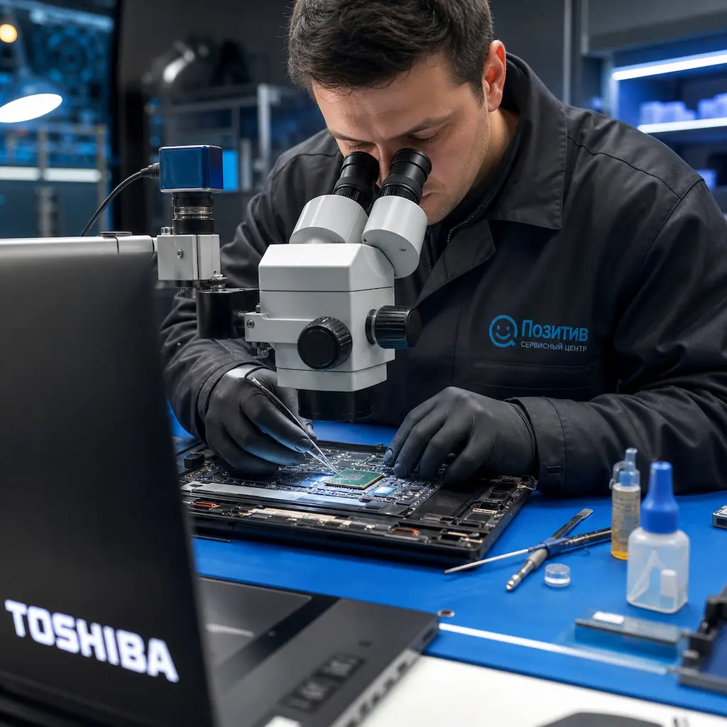 Замена видеокарты ноутбука Toshiba в Менделеевске