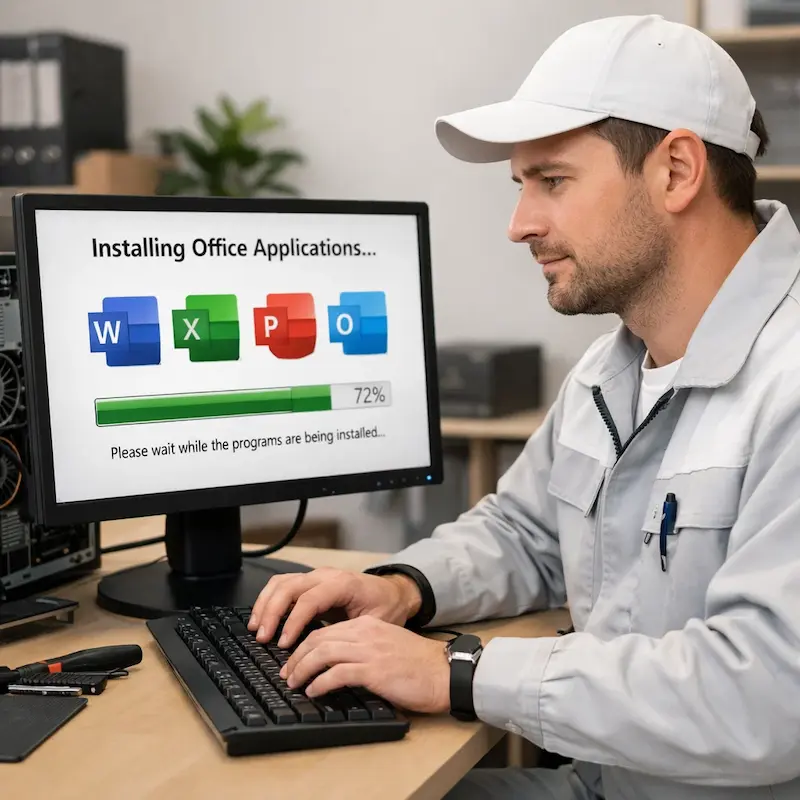 установка офисных программ на компьютер в Менделеевске