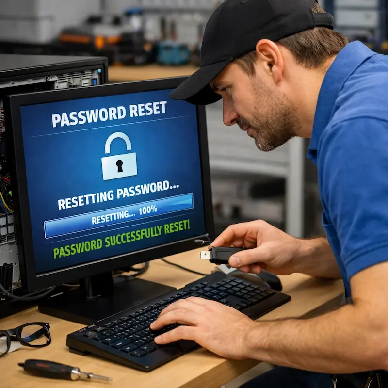 Сброс пароля от компьютера в Менделеевске