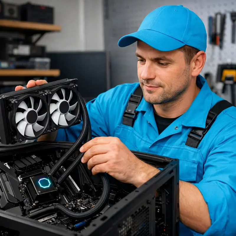 Установка водяного охлаждения на компьютер в Менделеевске