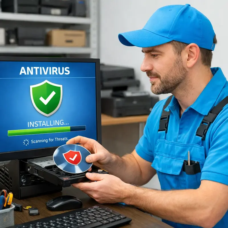 Установка антивируса в Менделеевске на дому