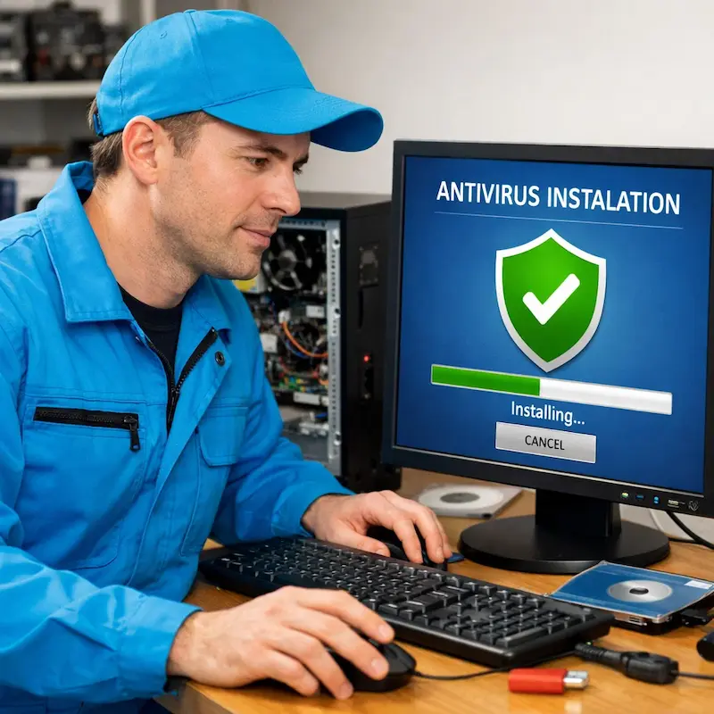 Установка антивируса на ноутбук в Менделеевске