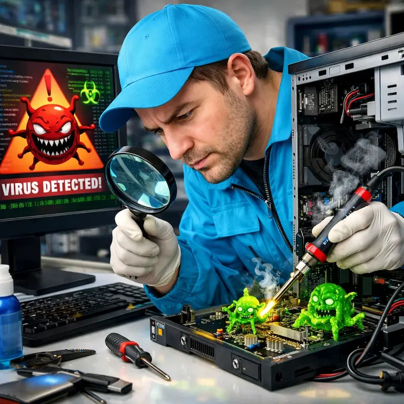 Вылечить компьютерный вирус в Менделеевске