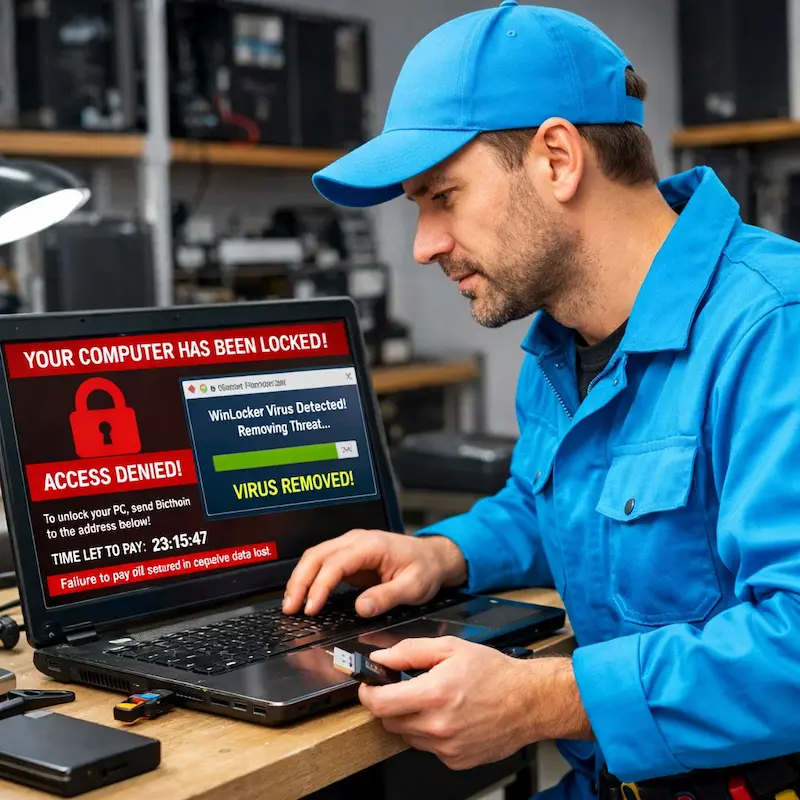 Поможем разблокировать компьютер и ноутбук в Менделеевске